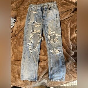 American Eagle jeans. Ripped mom jeans. Size 2 short